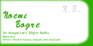 noemi bogre business card