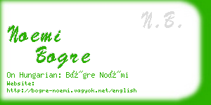 noemi bogre business card